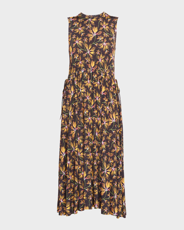 Clea Sleeveless Floral Jersey Midi Dress